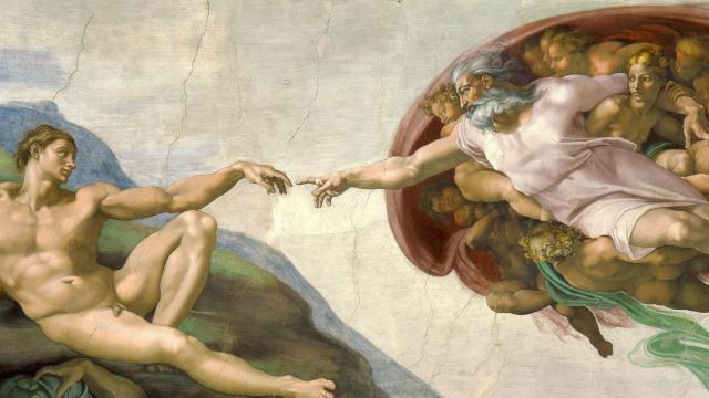 'La creación de Adán' de Miguel Ángel.