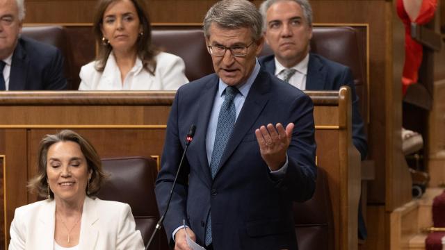 Feijóo interviene, este miércoles, en el Congreso de los Diputados.