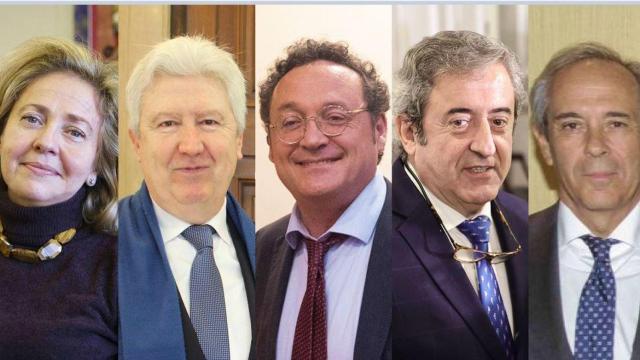 De izquierda a derecha, Consuelo Madrigal, Fidel Cadena, Álvaro García Ortiz, Javier Zaragoza y Jaime Moreno./