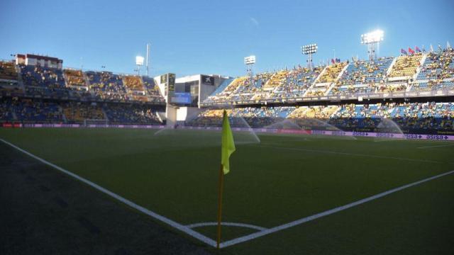 El estadio del Cádiz antes de un partido de Liga.
