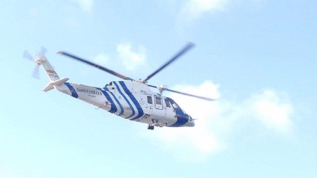 El helicóptero del Servizo de Gardacostas en una foto de archivo.