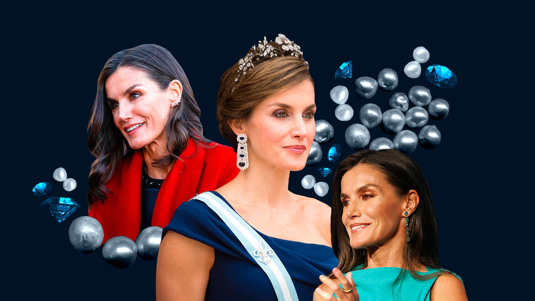 Montaje de  las joyas de doña Letizia