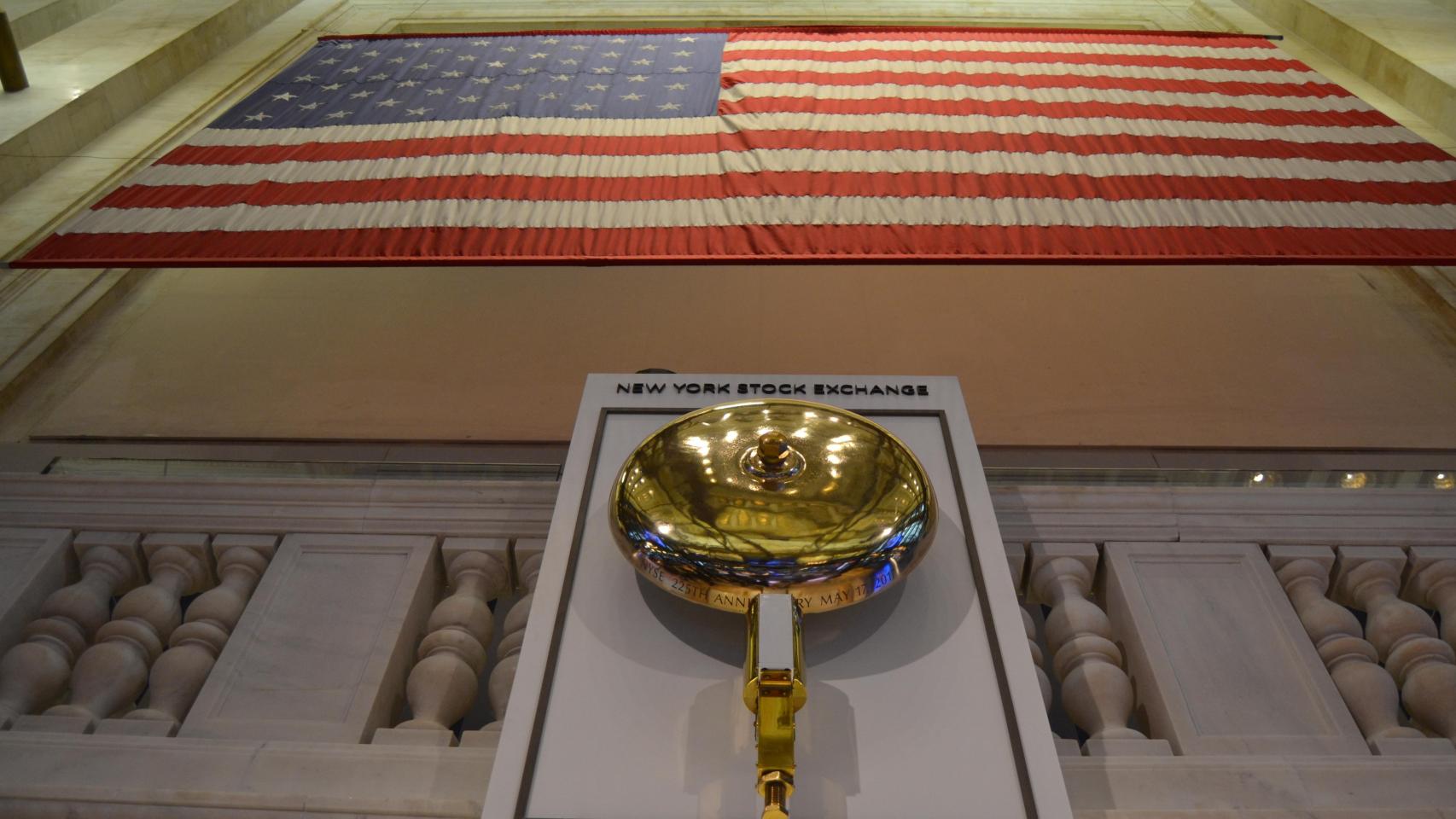 La campana de la Bolsa de Nueva York.