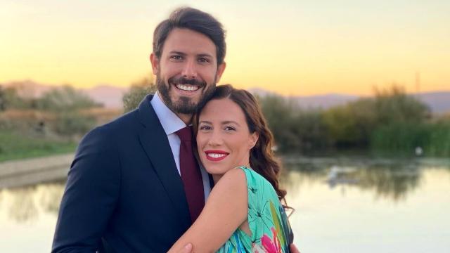La tiradora olímpica Carola Escámez y su flamante marido, Roberto Martín, en una imagen publicada en sus redes sociales.