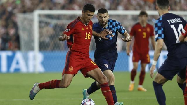 Rodri durante la final de la Nations League contra Croacia en 2023.