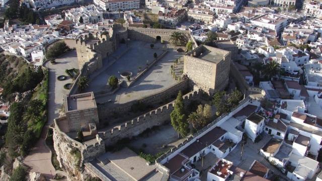 Vista aérea del castillo de Salobreña.