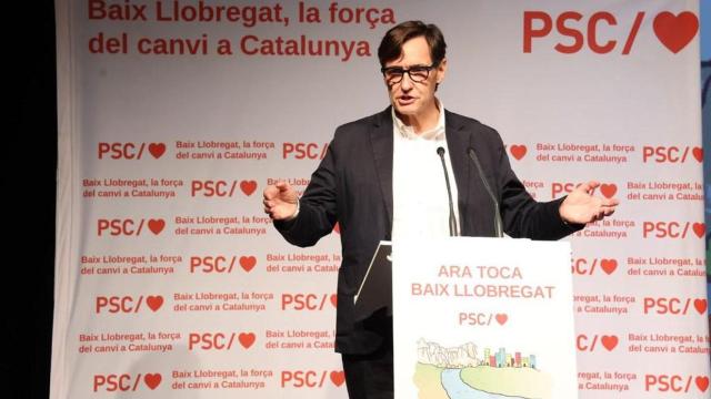 Salvador Illa, este sábado, durante la asamblea de la federación del PSC en el Bajo Llobregat.