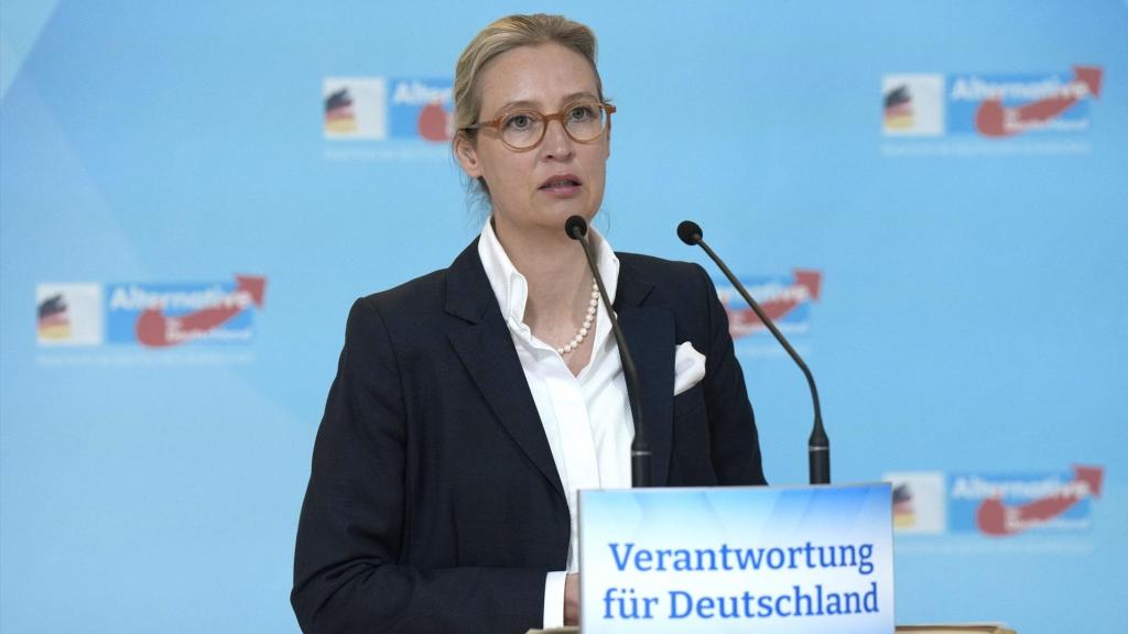 Alice Weidel en un mitin de campaña en Berlín.