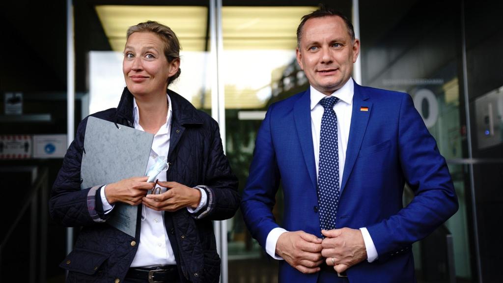 Alice Weidel y Tino Chrupalla en Berlín.