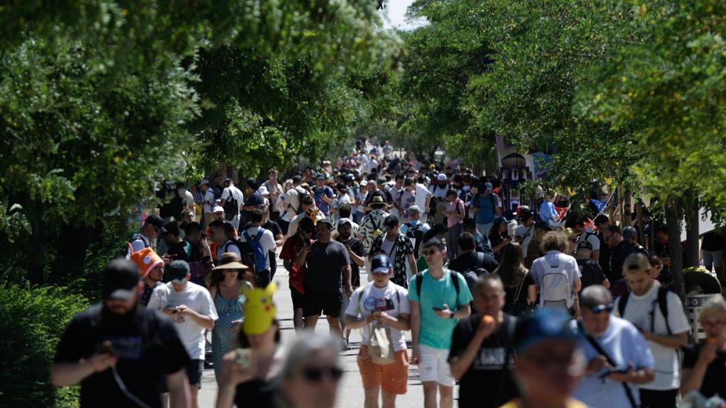 Jugadores de Pokémon Go en Madrid.