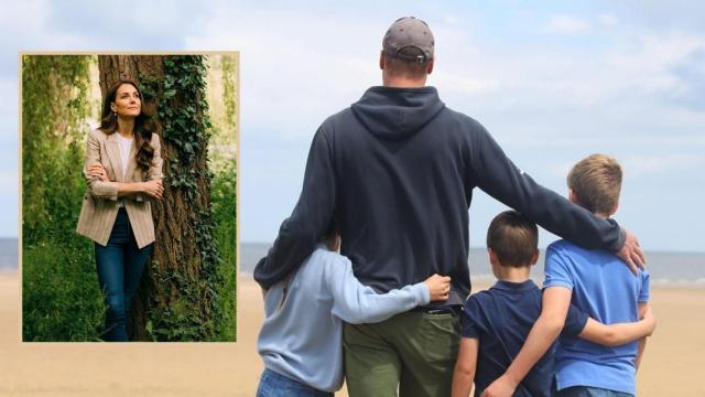 La felicitación de George, Charlotte y Louis a su padre.