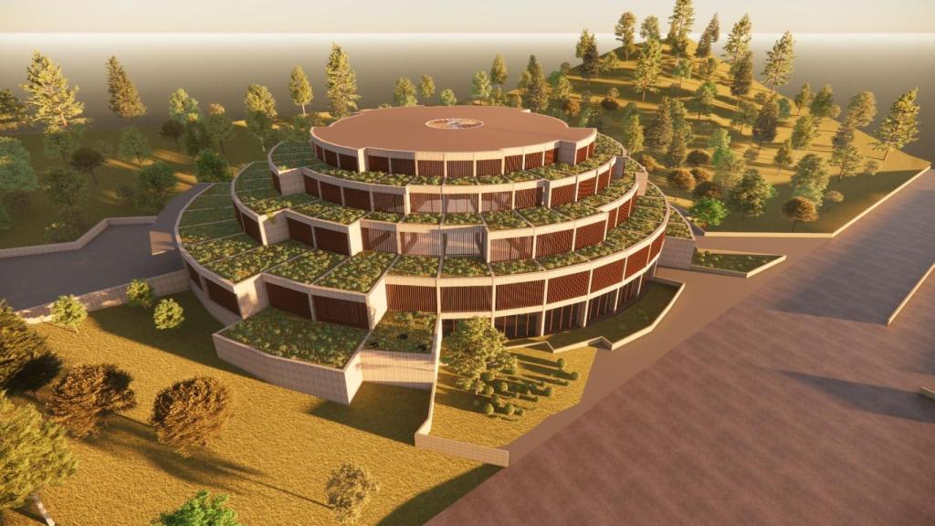 Simulación del aspecto que tendrá el multiusos de Bastiagueiro