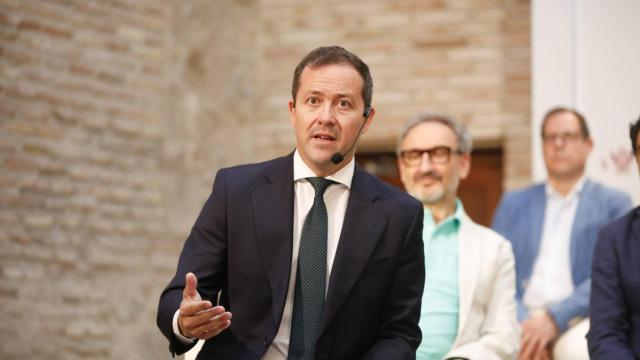 Carlos Velázquez, alcalde de Toledo, durante el balance ofrecido este lunes.