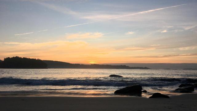 Playa do Santo, en Marín.