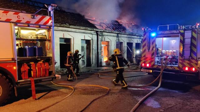 Incendio en Tui.