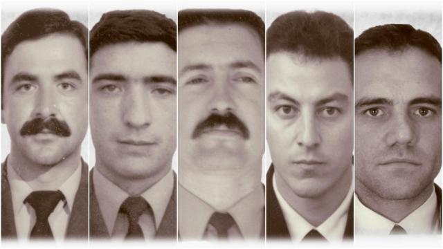 De izquierda a derecha, Emilio Juan Casanova, Eduardo Navarro, José Verdú, José Ángel Garrido y Jorge García.