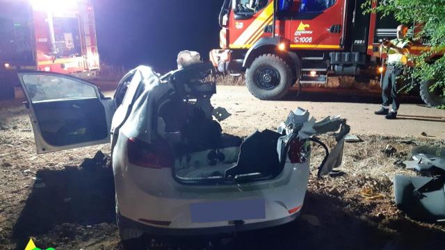 Accidente en Valdepeñas. Foto: SCIS Ciudad Real.