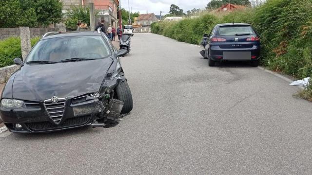 Imagen de los vehículos tras el accidente.