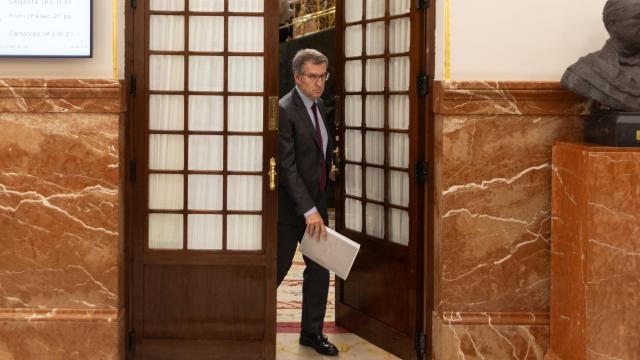 Feijóo, este miércoles en el Congreso.