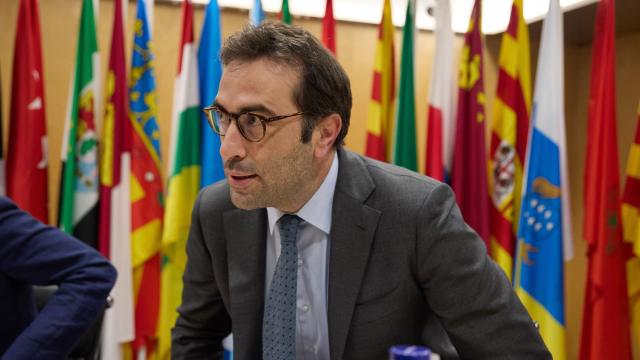 El ministro de Economía, Comercio y Empresa, Carlos Cuerpo, a su llegada a la IV Conferencia Sectorial del Plan de Recuperación, Transformación y Resiliencia.