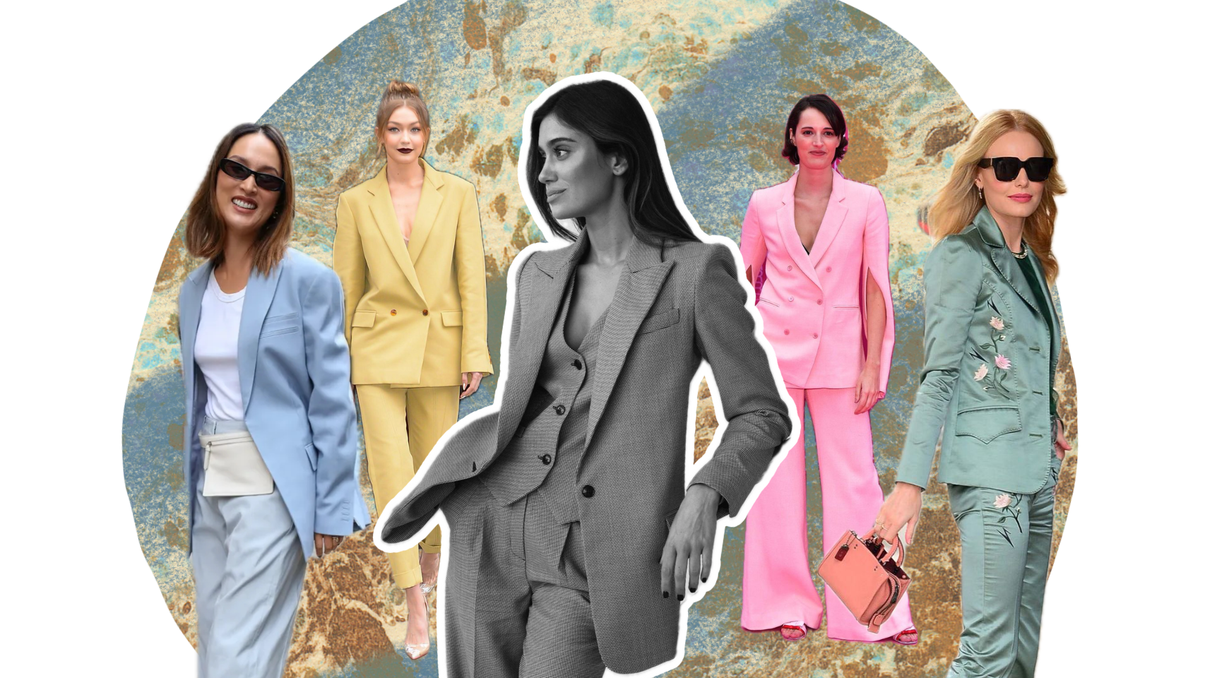 Diseño para los trajes de chaqueta que son la tendencia atemporal de este año 2024.