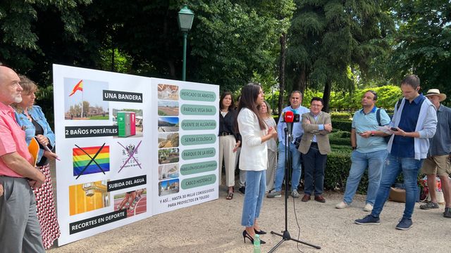 Noelia de la Cruz, este jueves en el parque de la Vega de Toledo.