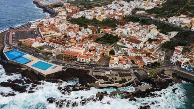 Vista aérea de Garachico, en Tenerife.