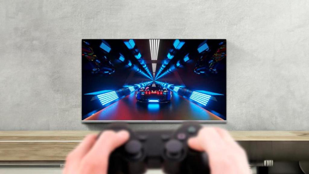 Una persona jugando en la tele