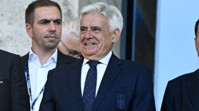 Pedro Rocha, en el palco de autoridades de la Euro 2024.