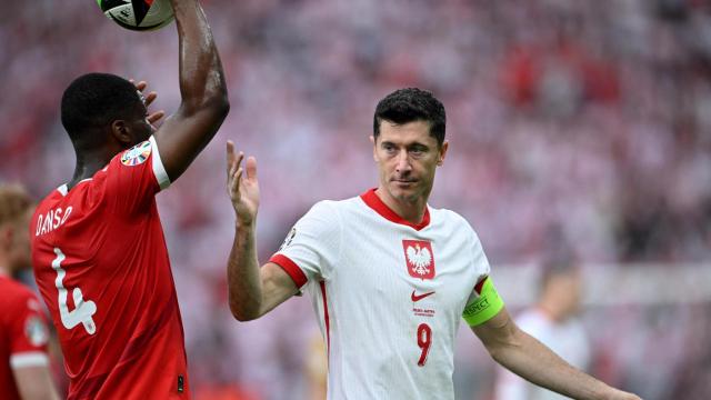 Lewandowski, en el partido contra Austria.
