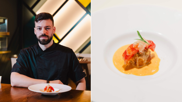 El chef Kevin Carreño y su propuesta gastronómica.