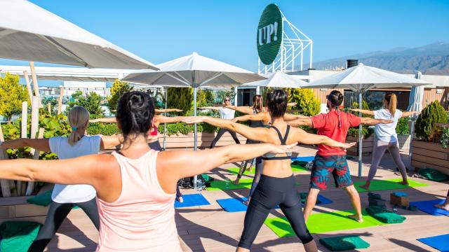 Actividad física en el Hotel Vulcano.