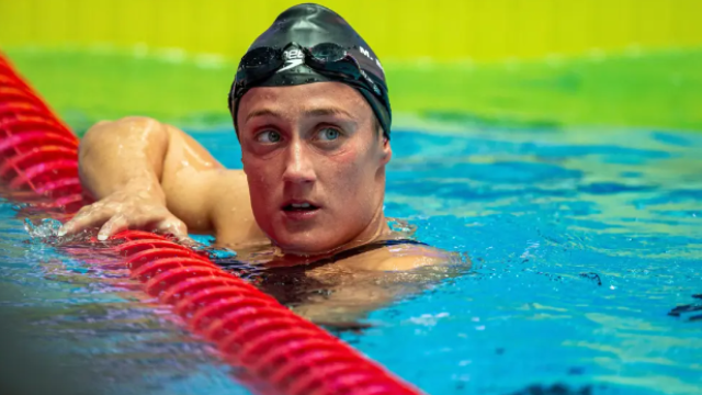 Mireia Belmonte durante una de sus última competiciones internacionales.