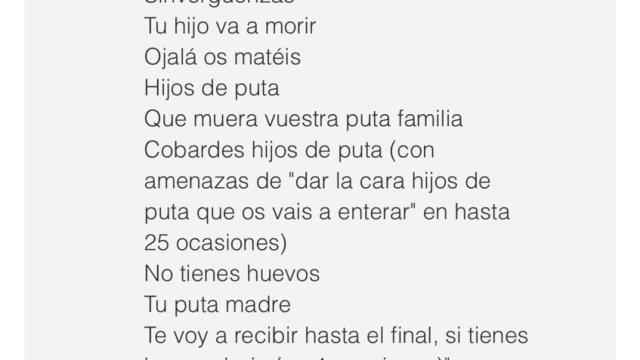 Fragmento del acta del Nàstic vs. Málaga CF