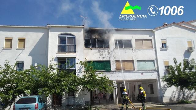 Incendio en un piso de Almagro.