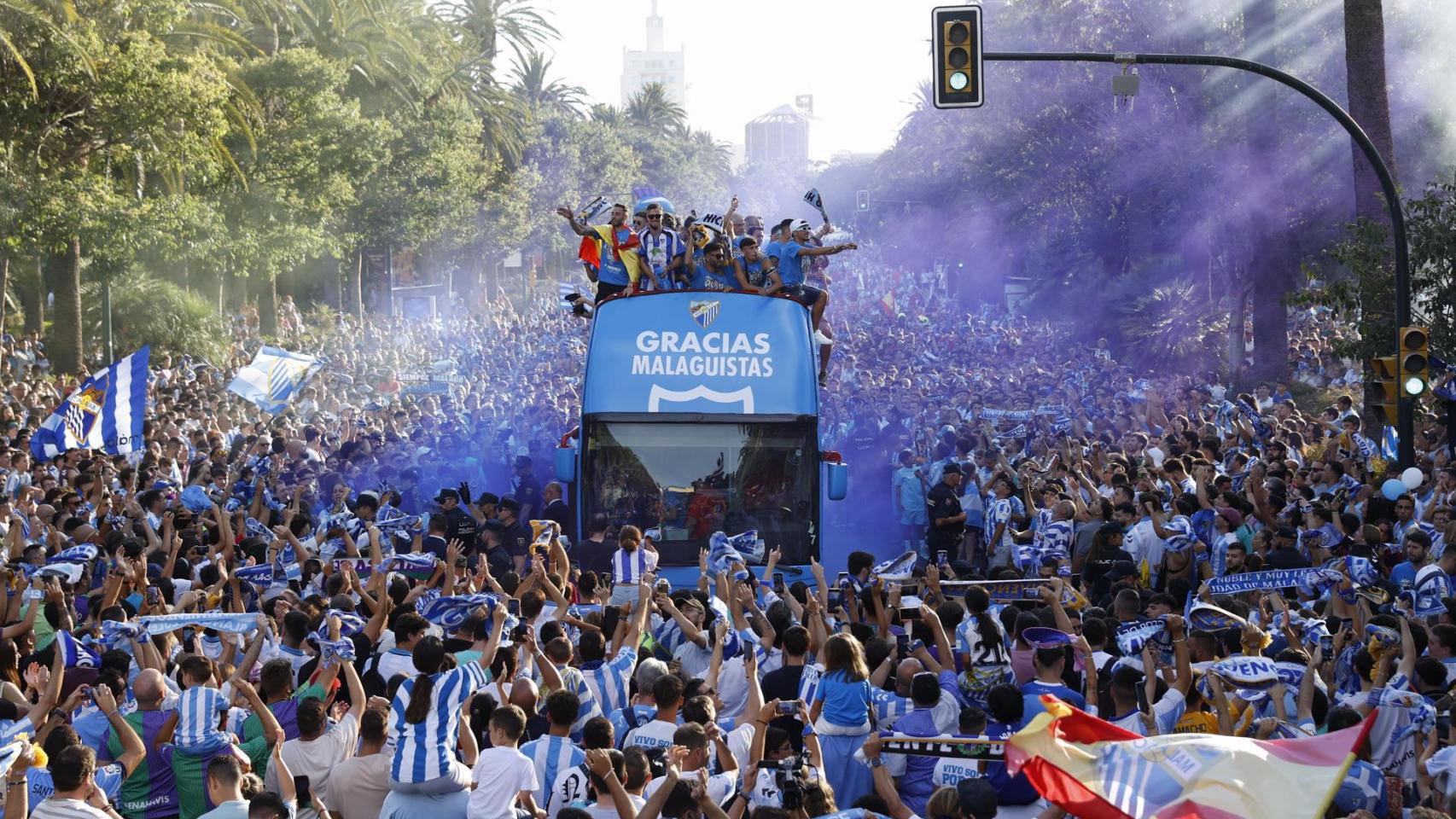 Fotogalería de la fiesta del ascenso del Málaga C. F.