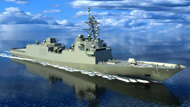 Render de un buque de la clase Constellation, a la que pertenece la USS Gálvez