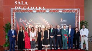 Foto de familia en la gala de entrega de los XII Premios Pódium del Deporte de Castilla y León