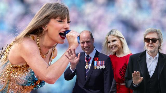 Taylor Swift junto al príncipe Guillermo, Eugenia Martínez de Irujo y Paul McCartney, en un montaje de JALEOS.