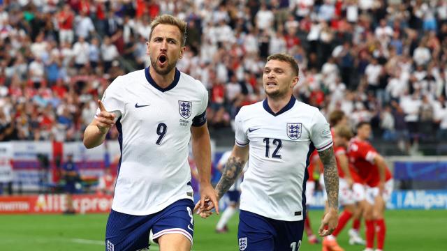 Harry Kane celebra un gol con Inglaterra