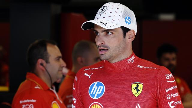 Carlos Sainz durante el GP de España.