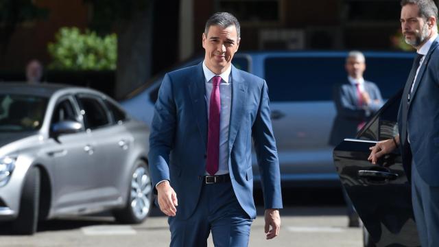 El presidente de Gobierno, Pedro Sánchez, a su llegada a la sede central del CSIC.