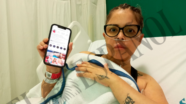 Yngrid Goitia, este lunes, en una habitación del Hospital Santa Lucía de Cartagena.