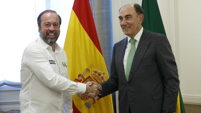 El ministro de Minas y Energía de Brasil, Alexandre Silveira, y el presidente de Iberdrola, Ignacio Galán.
