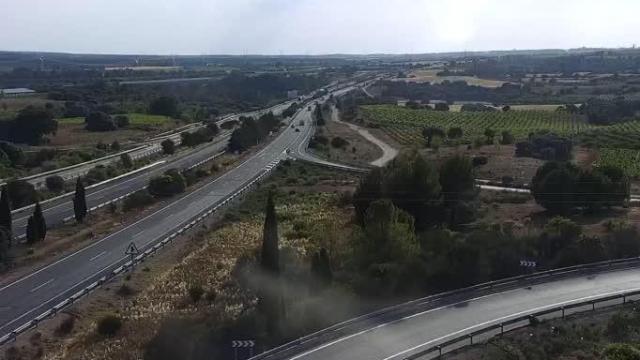 Kilómetro 232 de la A-3. Foto: DGT.