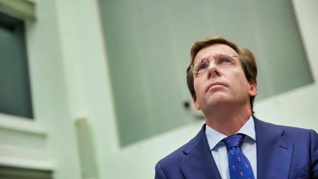 El alcalde de Madrid, José Luis Martínez-Almeida, durante el debate sobre el estado de la ciudad de Madrid, este martes en el Palacio de Cibeles.