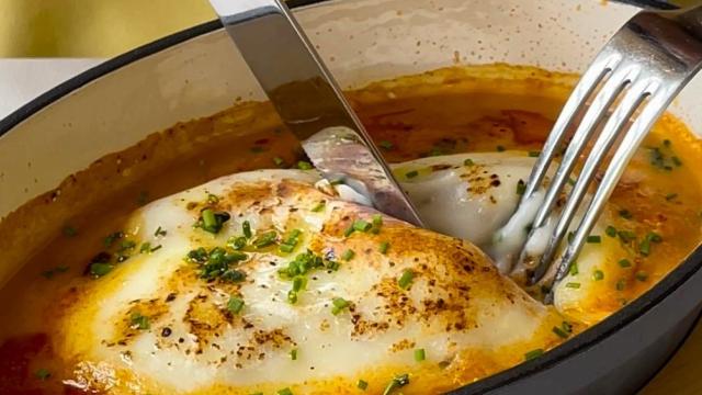 Canelones con pitu caleya, en el Palacio de las Nieves.