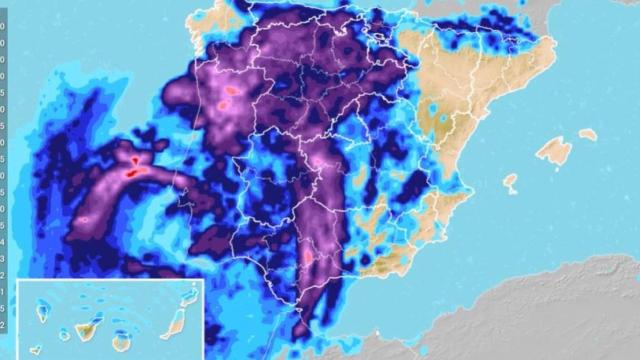 Imagen de la previsión para las próximas horas