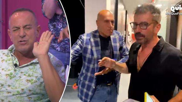 Kiko Matamoros y Víctor Sandoval, protagonistas de una brutal bronca en 'Ni que fuéramos Shhh'.