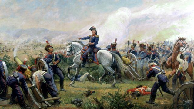 Artillería chilena durante las guerras de emancipación de América según el pincel de Pedro Subercaseaux. 1880-1956.